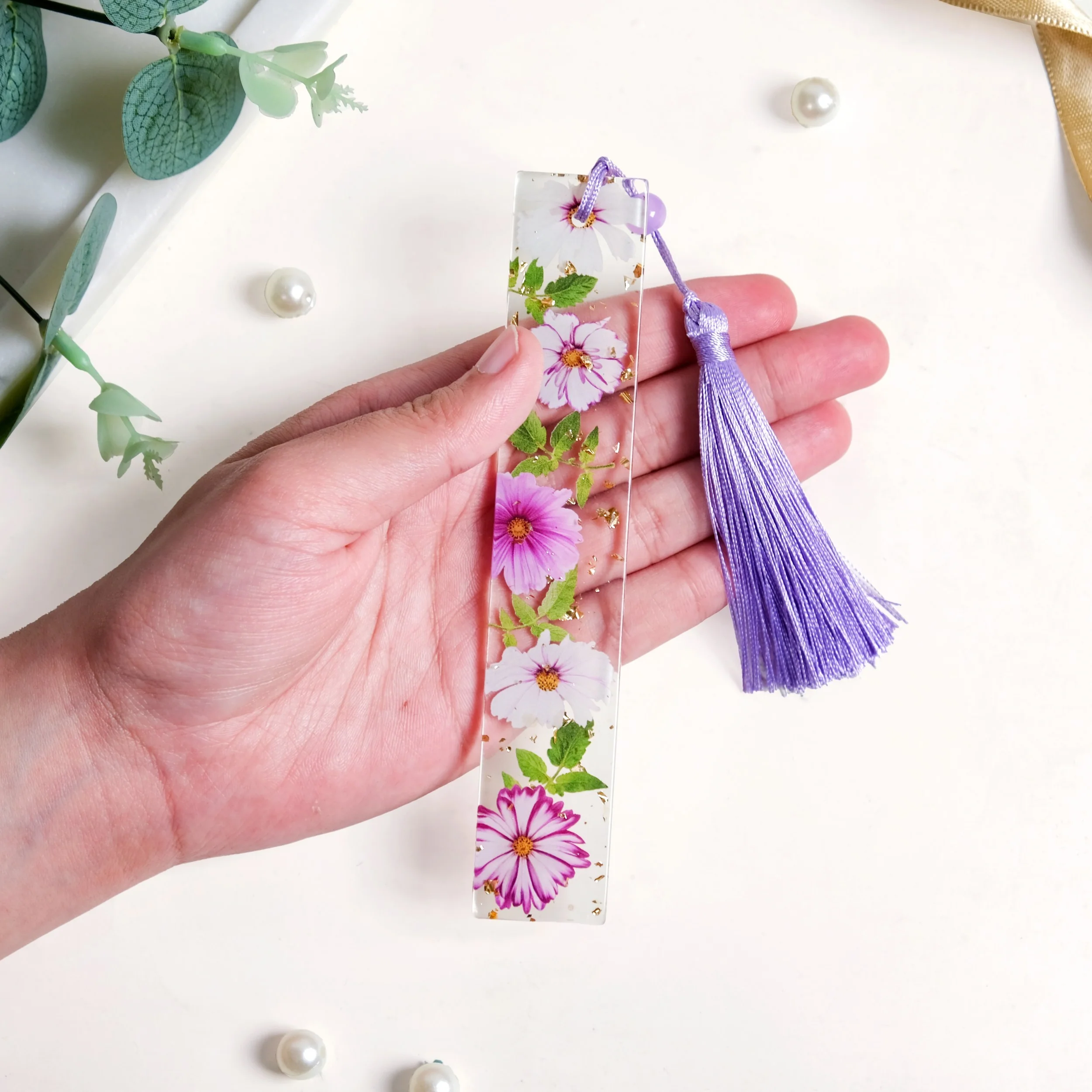 Petaled Pages Bookmark With Tassel - Image 3