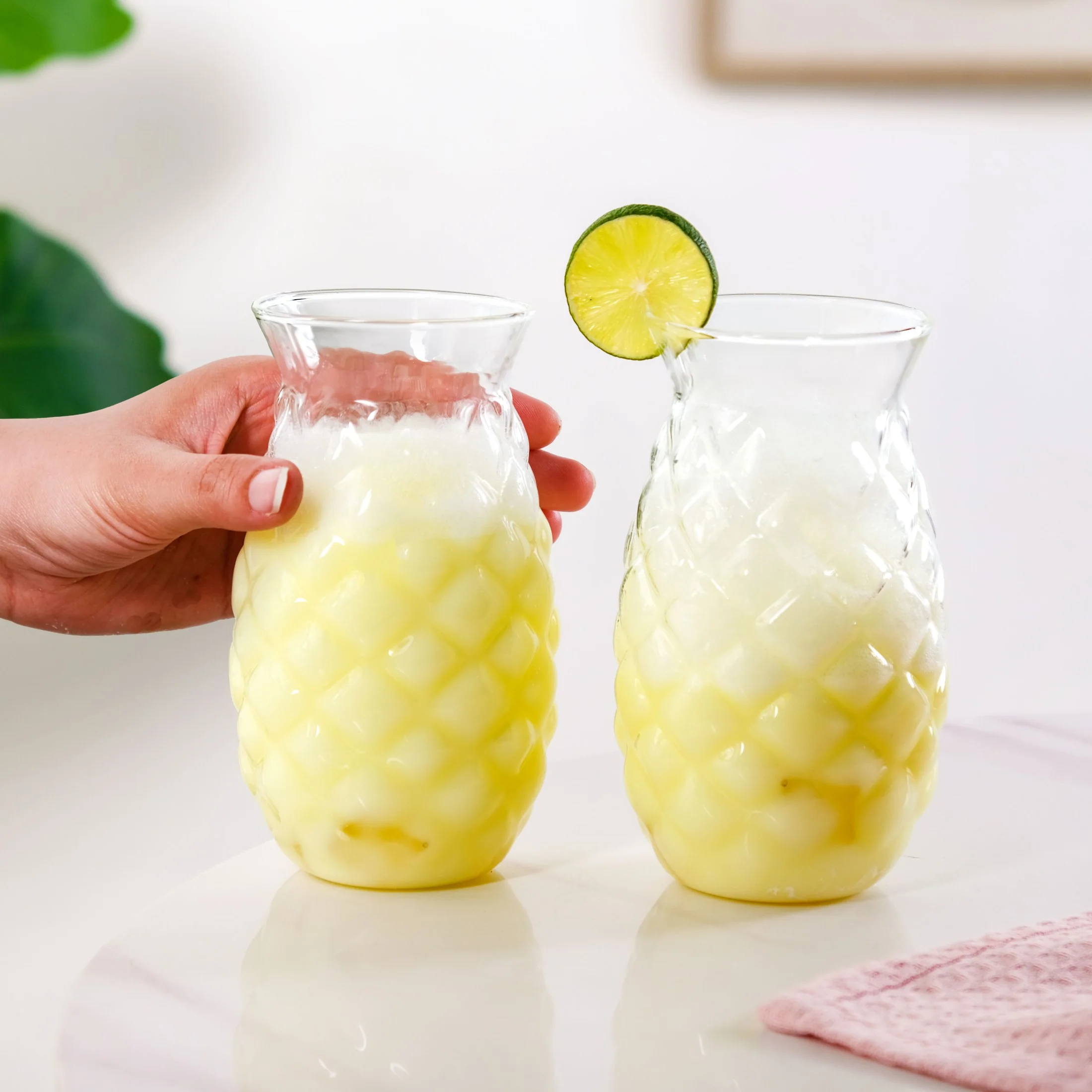 Pineapple Drinking Glass Set Of 2 500ml - Image 2