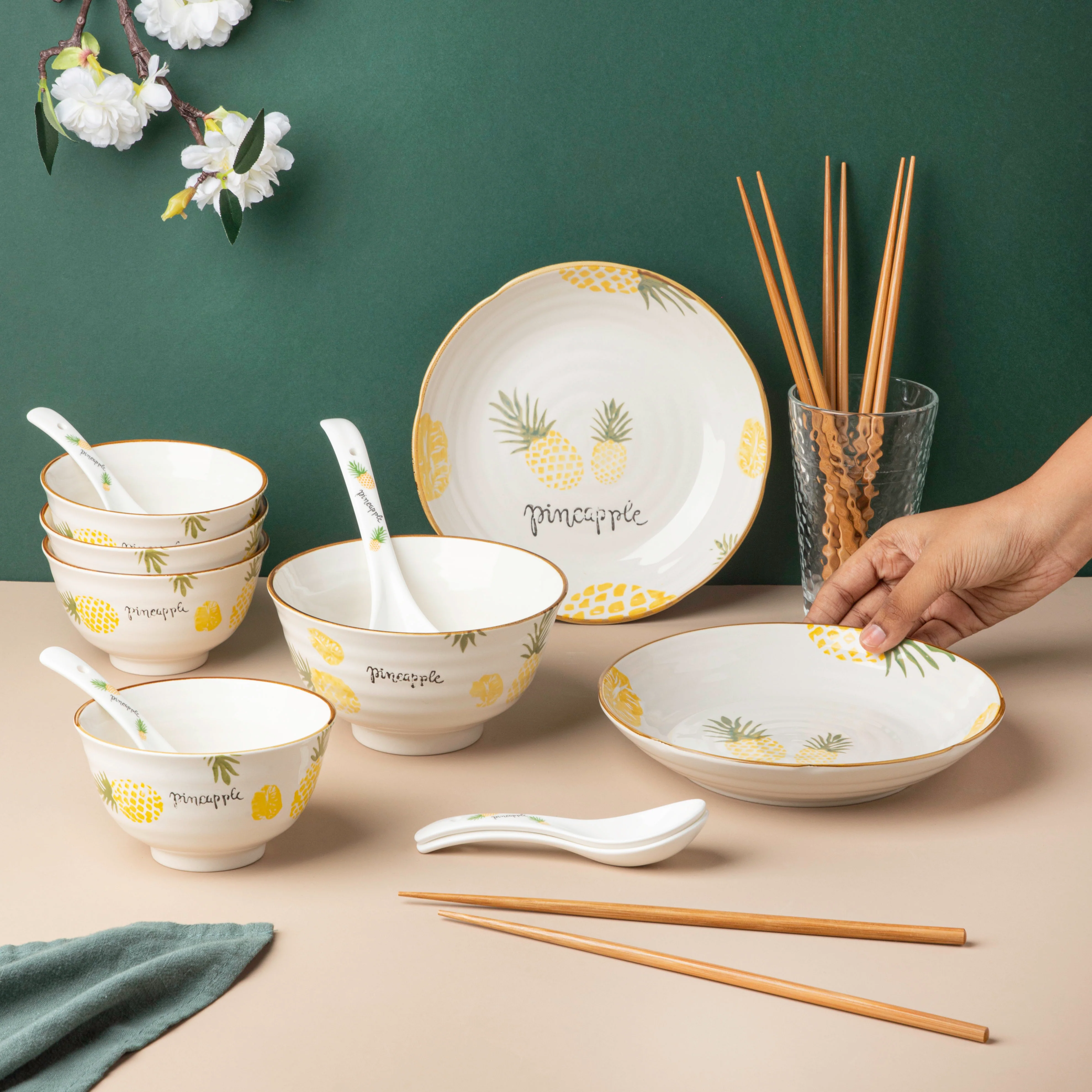 Pineapple Snack Set For 4 - Image 10