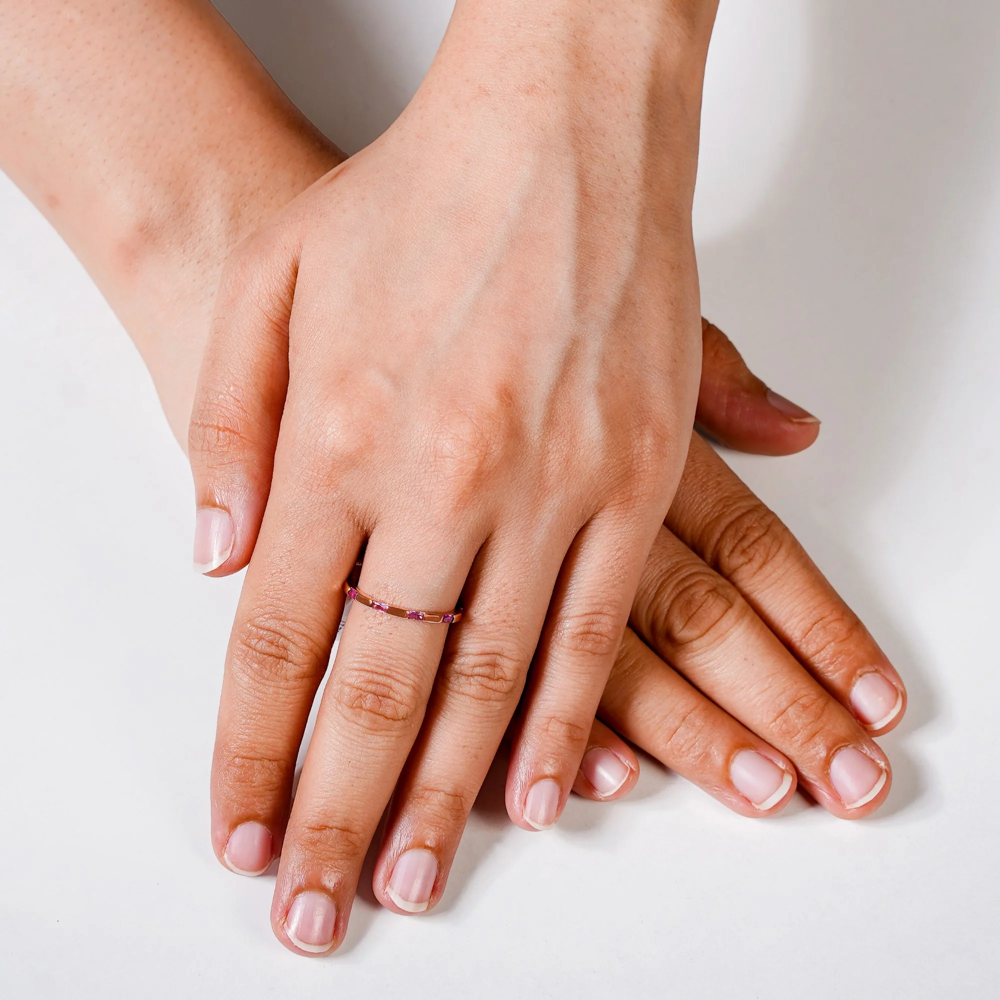 Pink Blush Rose Gold Statement Ring - Image 2