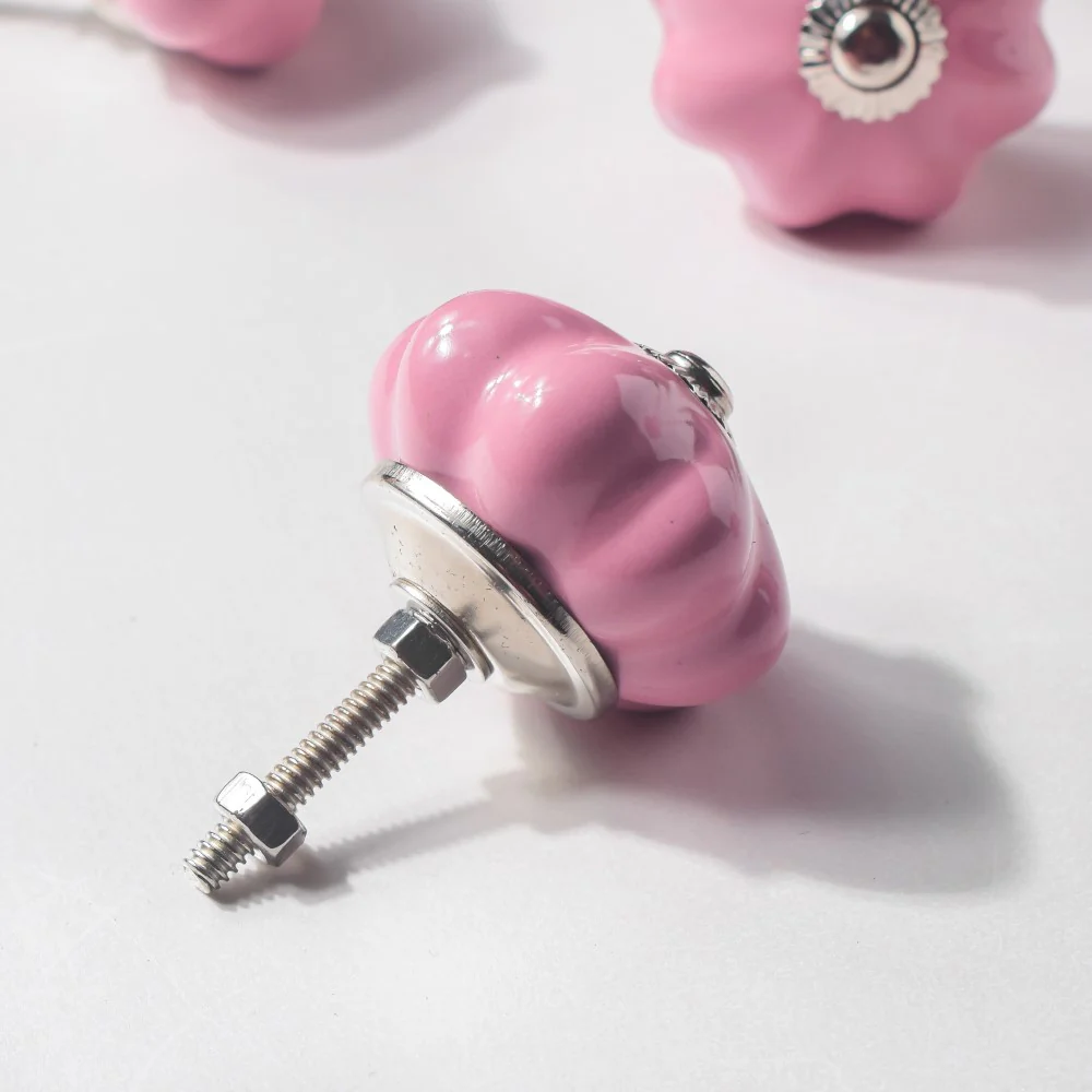 Pink Ceramic Door Knob Pink Set Of 6 - Image 6