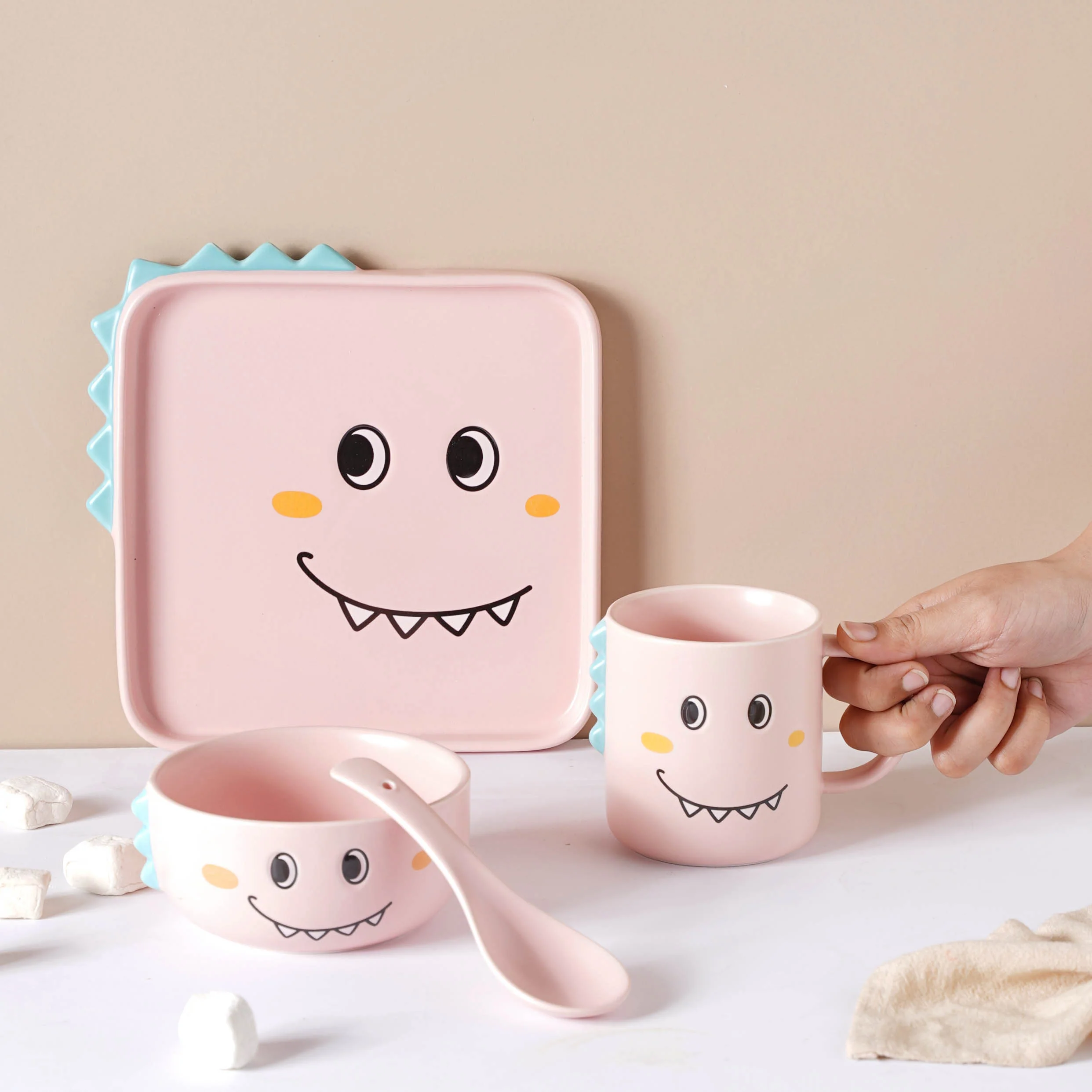 Pink Dino Meal Set - Image 2