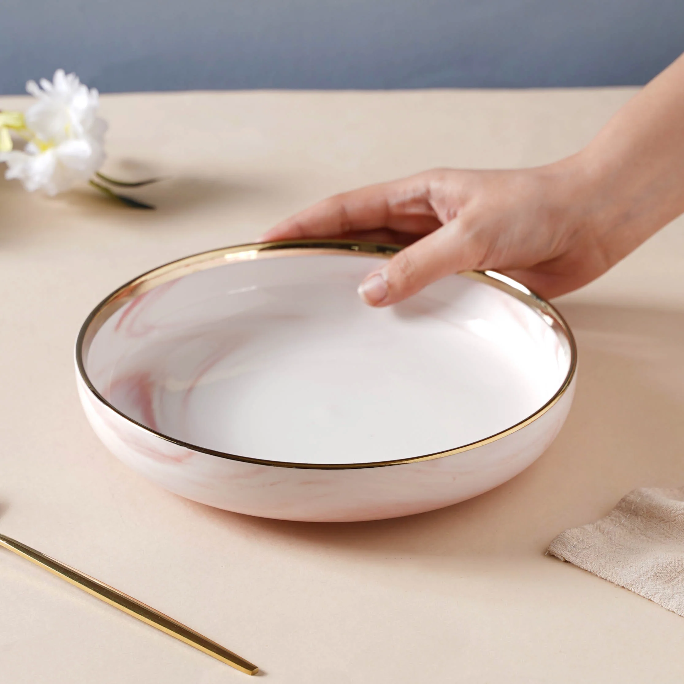 Pink Marble Deep Dish - Image 2