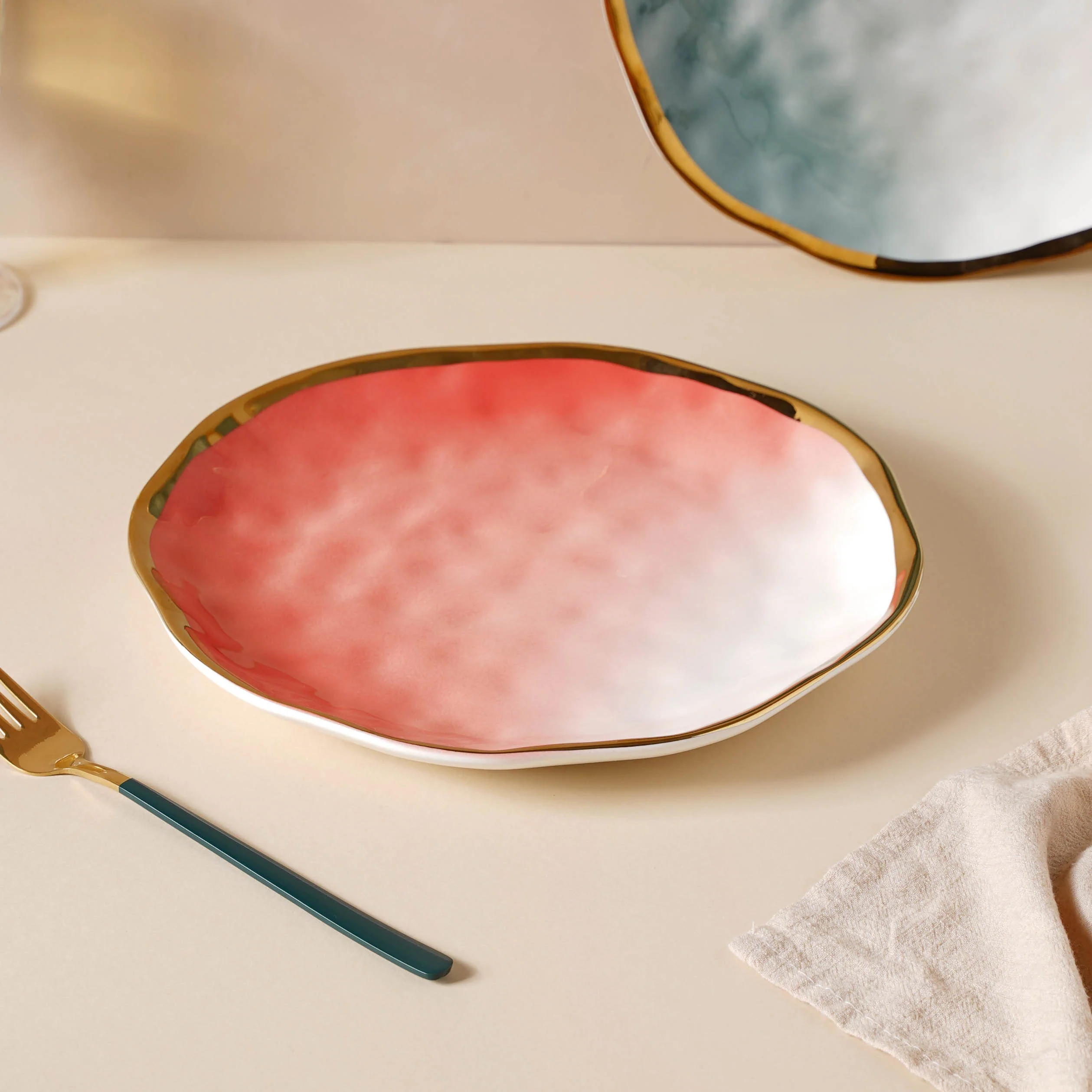 Pink Ombre 21 Piece Dinner Set For 6 - Image 10