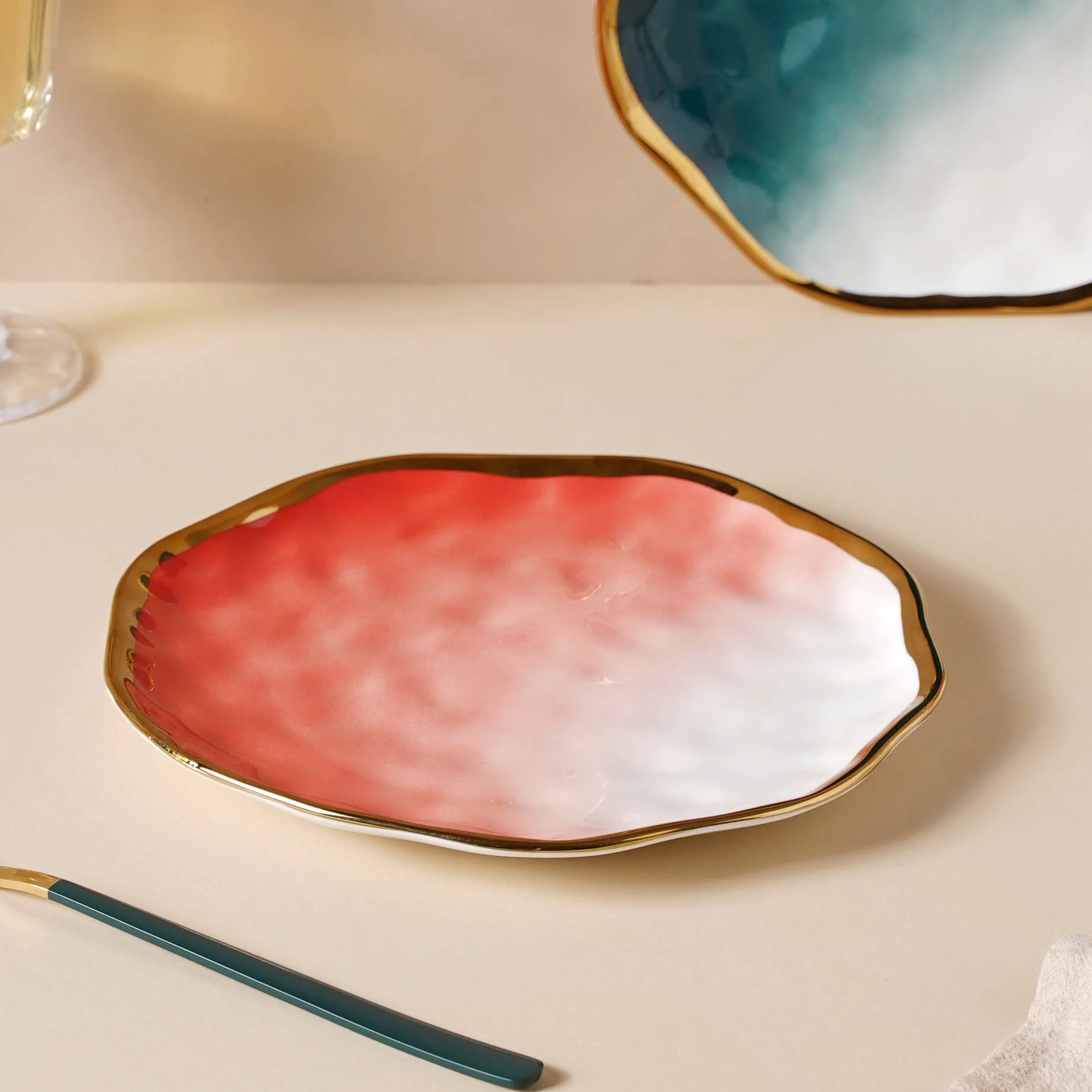 Pink Ombre 21 Piece Dinner Set For 6 - Image 13