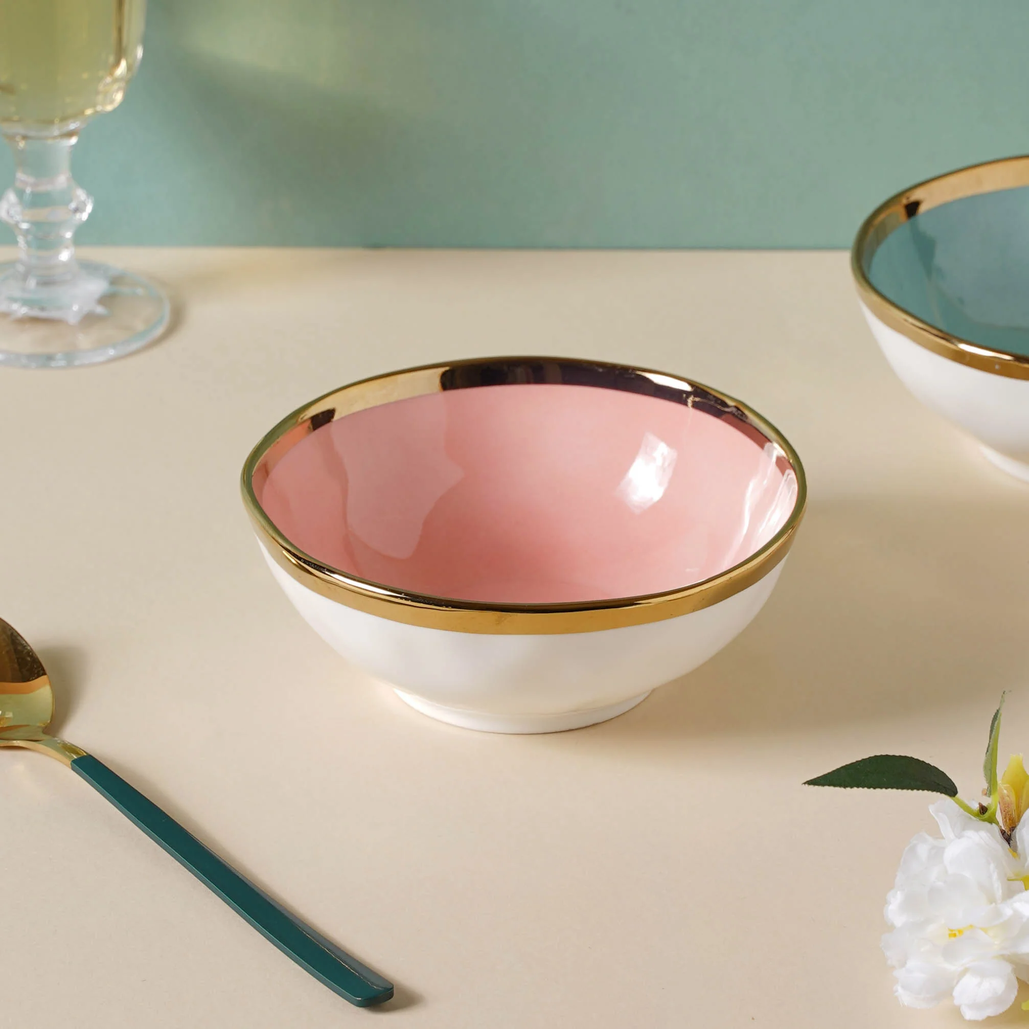 Pink Ombre 21 Piece Dinner Set For 6 - Image 15