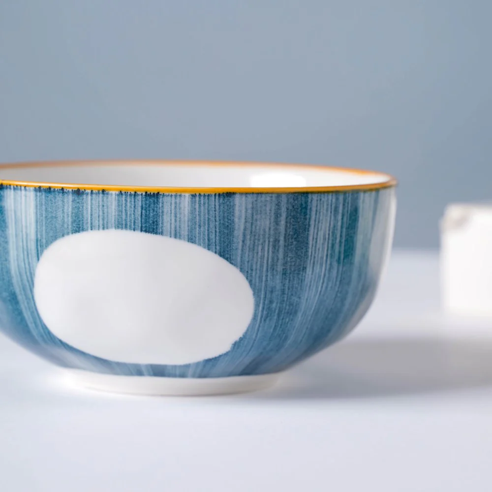 Polka Dot Ceramic Soup Bowl Nitori 250ml - Image 7