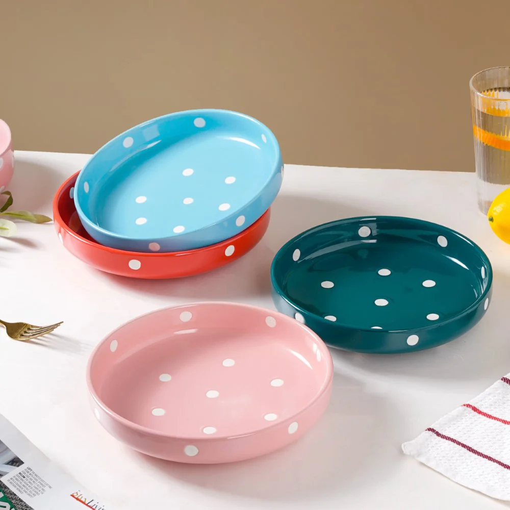 Polka Dots Round Deep Plate - Image 5