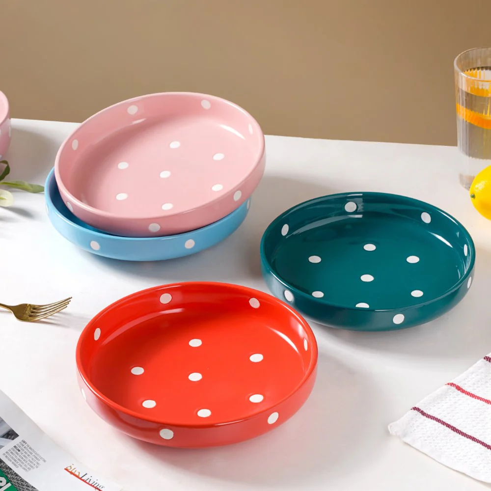 Polka Dots Round Deep Plate - Image 6