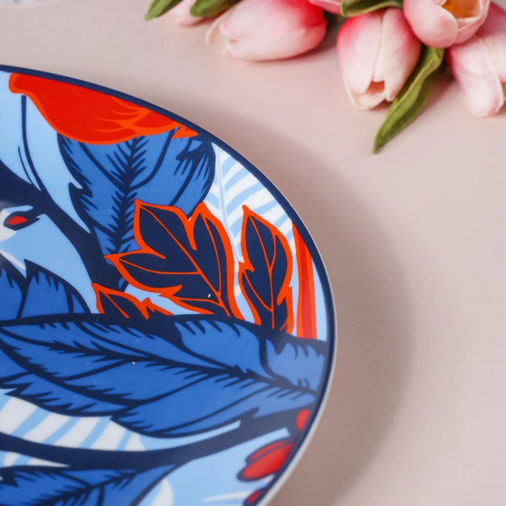 Poppy Multicolour Printed Ceramic Dinner Plate 10 Inch - Image 5