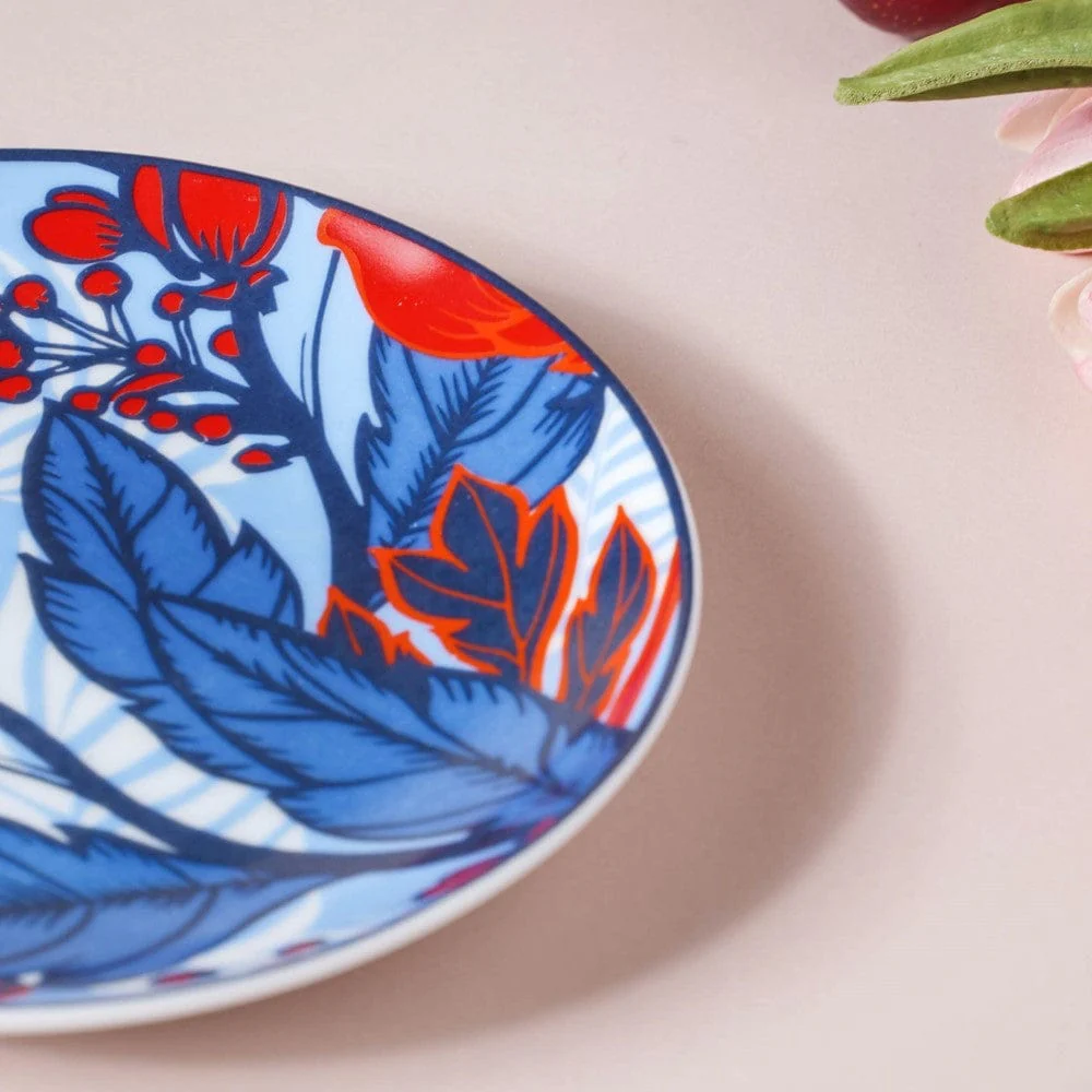 Poppy Printed Ceramic Dessert Plate 6 Inch - Image 6