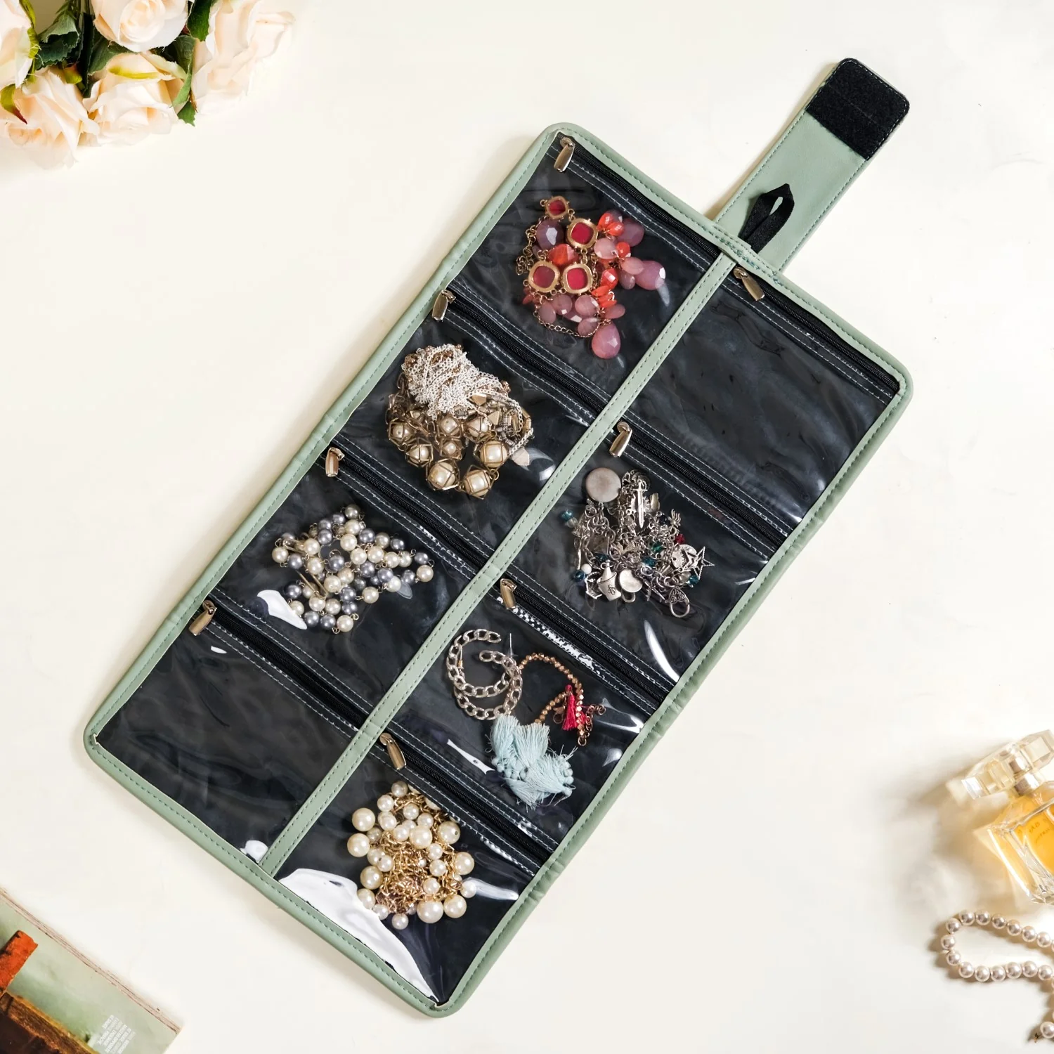 Portable Green Jewellery Organizer - Image 3