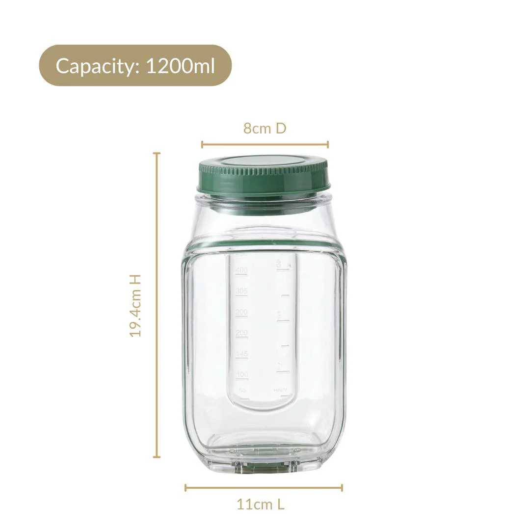 Portable Salad 2 in 1 Jar And Bowl With Cup 1200ml - Image 5