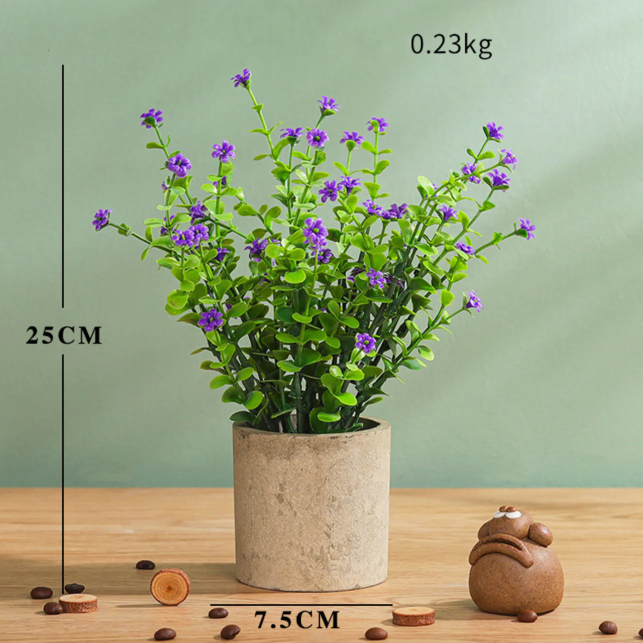 Pot With Faux Flowers - Image 7