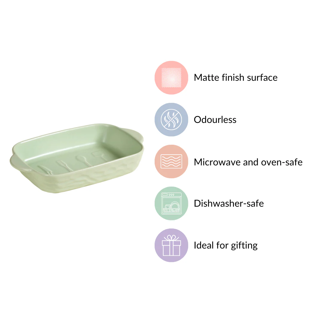 Premium Ceramic Baking Dish Green 650 ml - Image 7