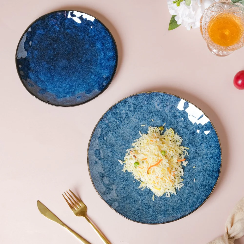Sapphire Ceramic Dinner Plate Blue 10 Inch - Image 8