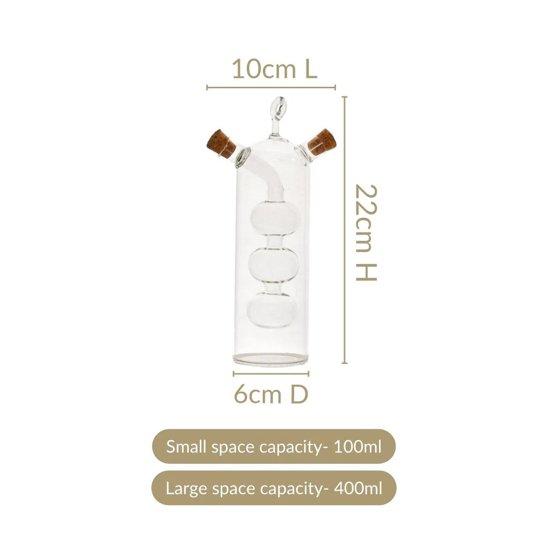 Borosilicate Cruet Bottle For Olive Oil And Balsamic Vinegar - Image 3