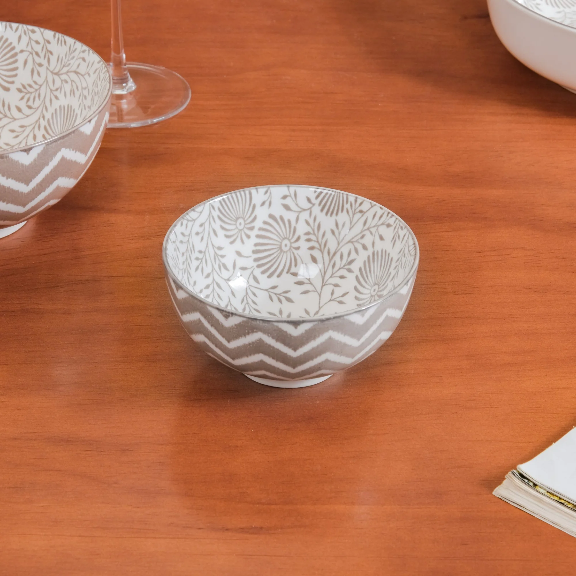 Printed Square Plates 24 Piece Dinner Set For 6 - Image 15