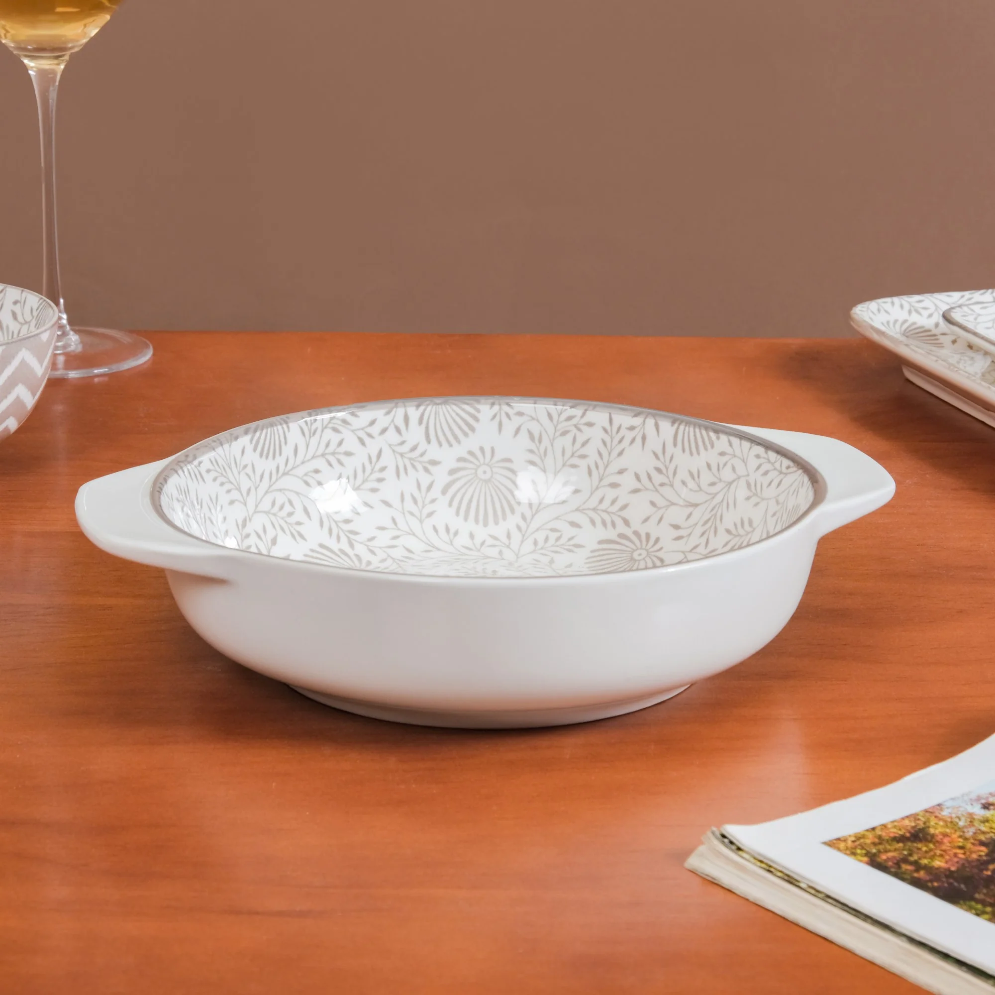 Printed Square Plates 24 Piece Dinner Set For 6 - Image 21