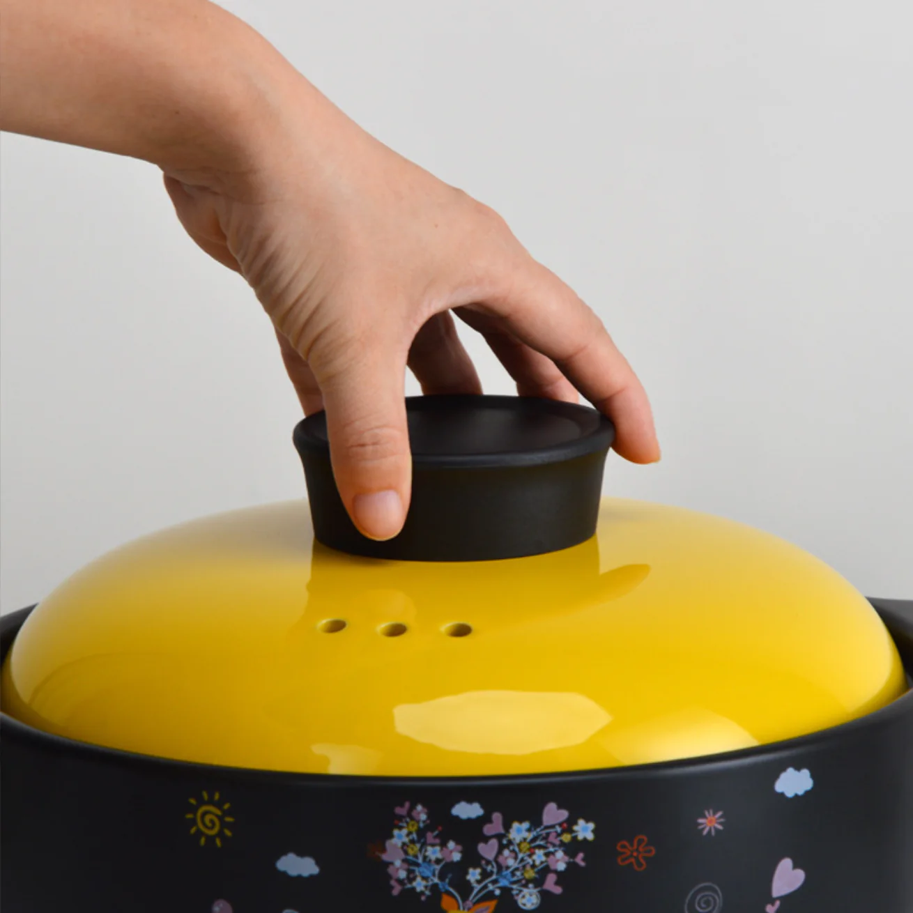 Printed Yellow Cooking Pot Large - Image 8