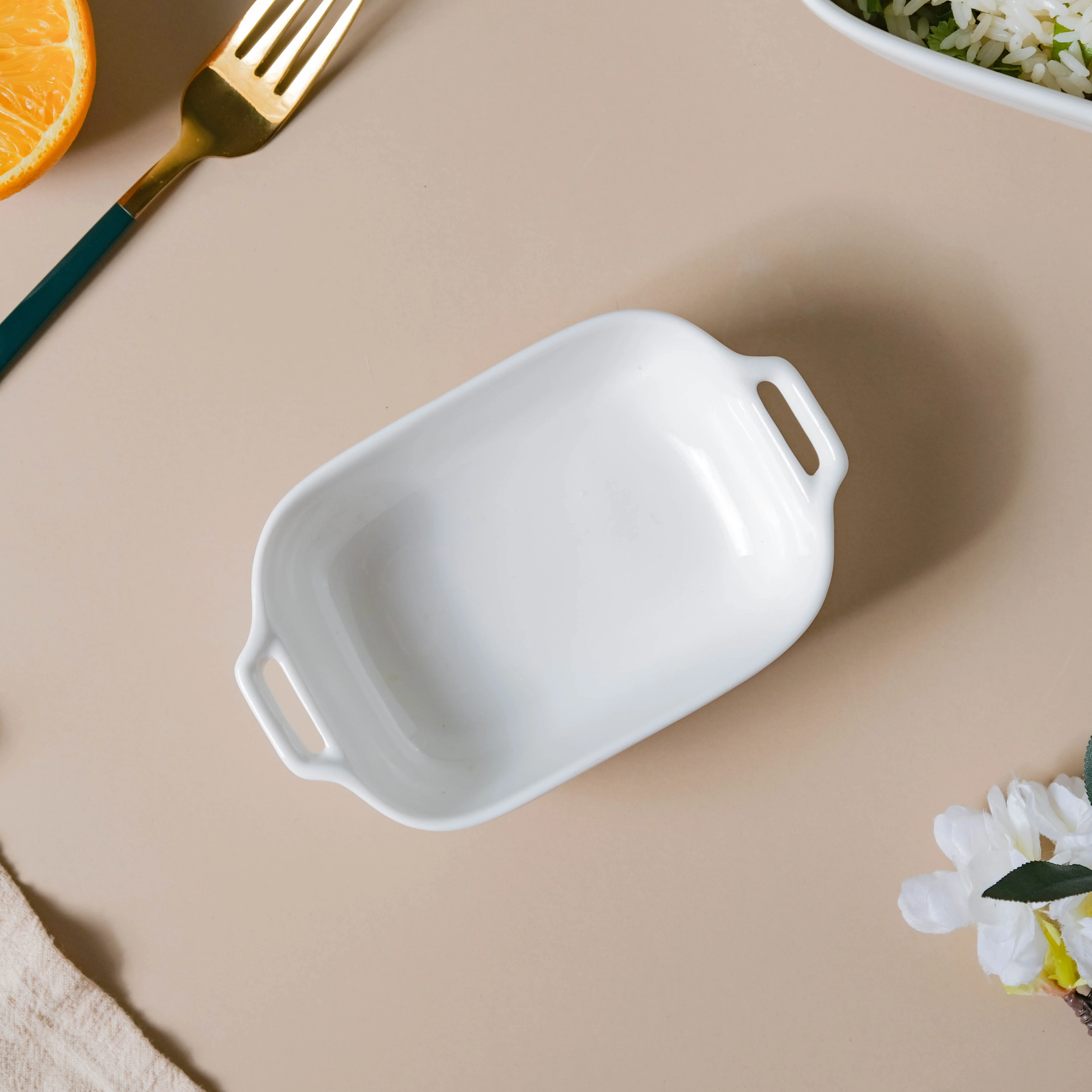 Pristine White Baking Dish Small - Image 6
