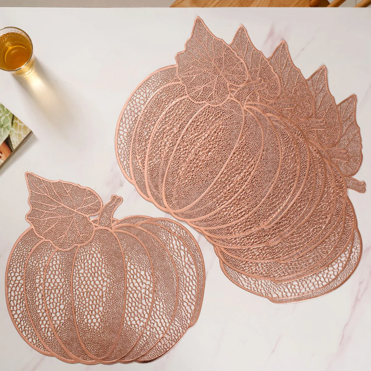 Pumpkin Rose Gold Tablemat Set Of 6 - Image 7
