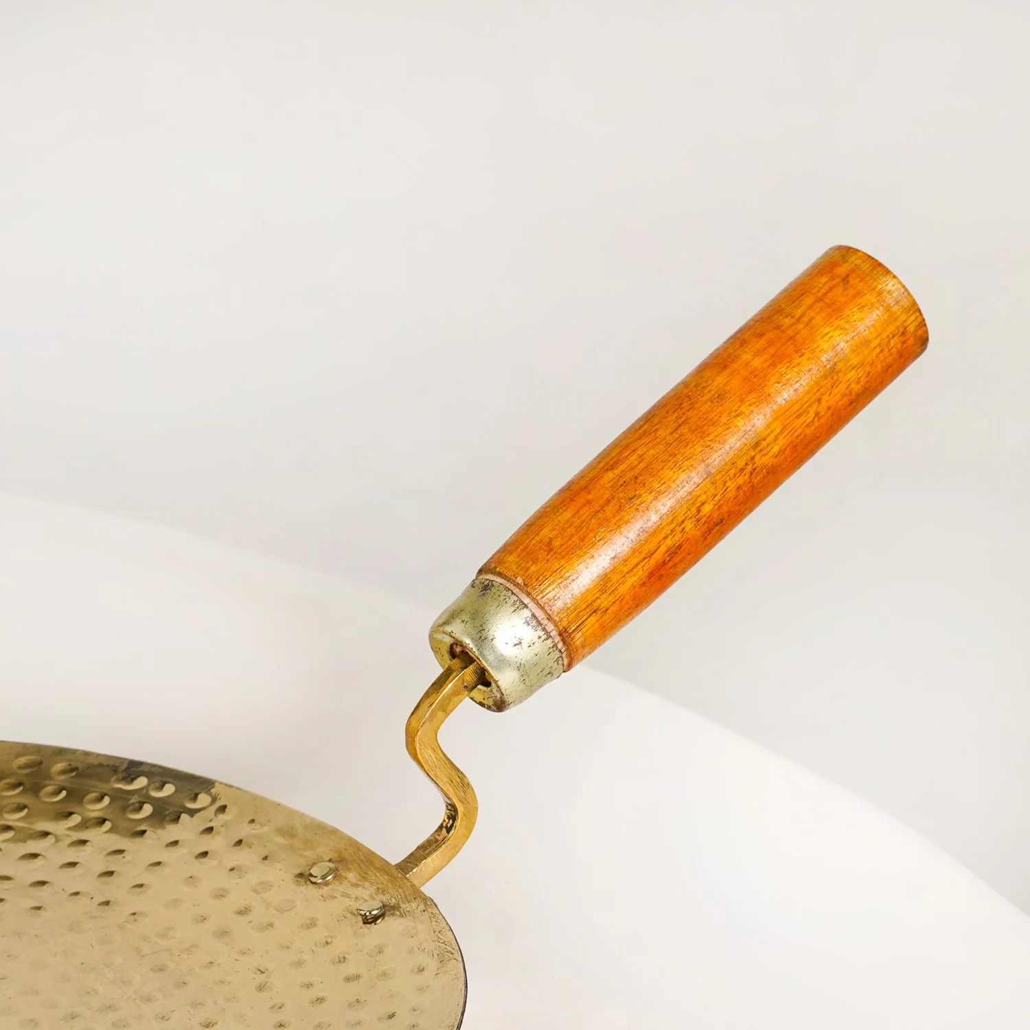 Pure Brass Tawa With Wooden Handle - Image 8