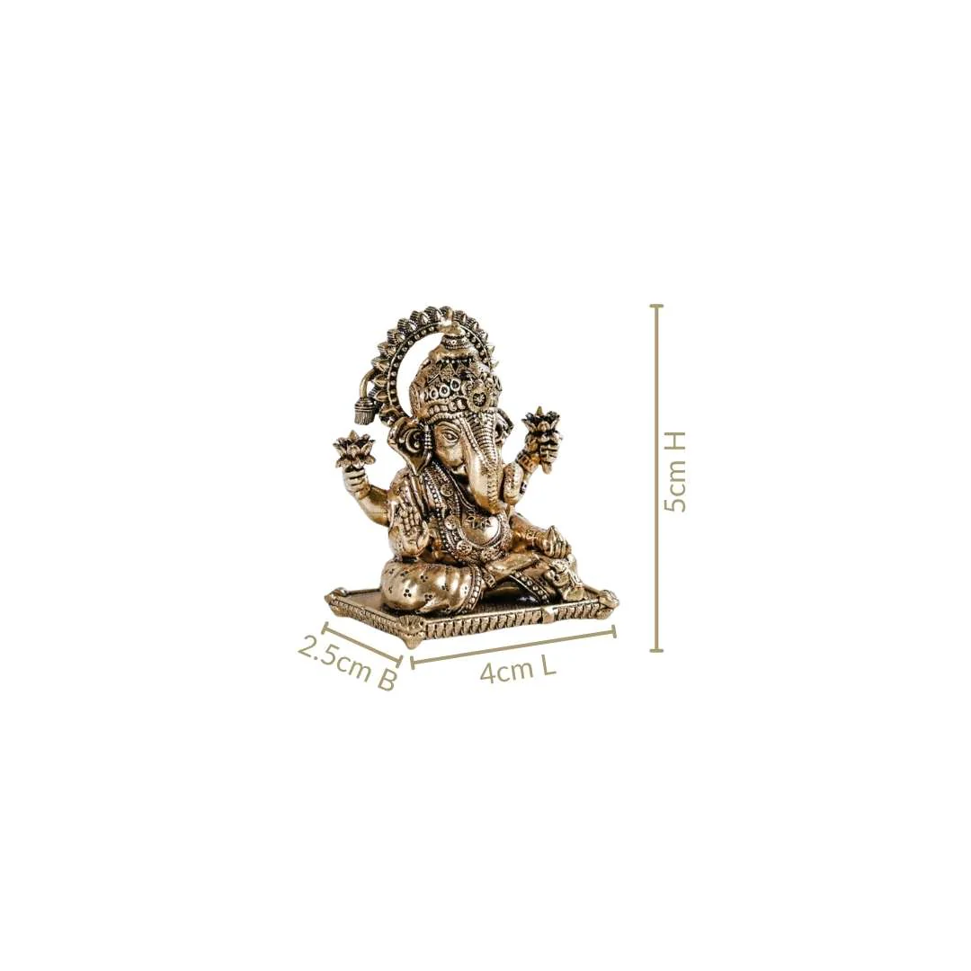 Pure Brass Vighnaharta Ganpati Idol With Gift Box 5cm - Image 4