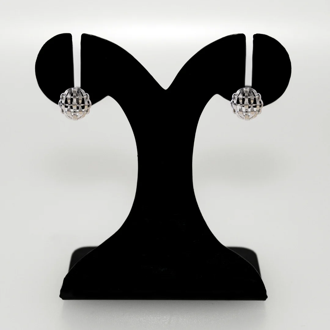 Pure Weave Studs Silver - Image 6