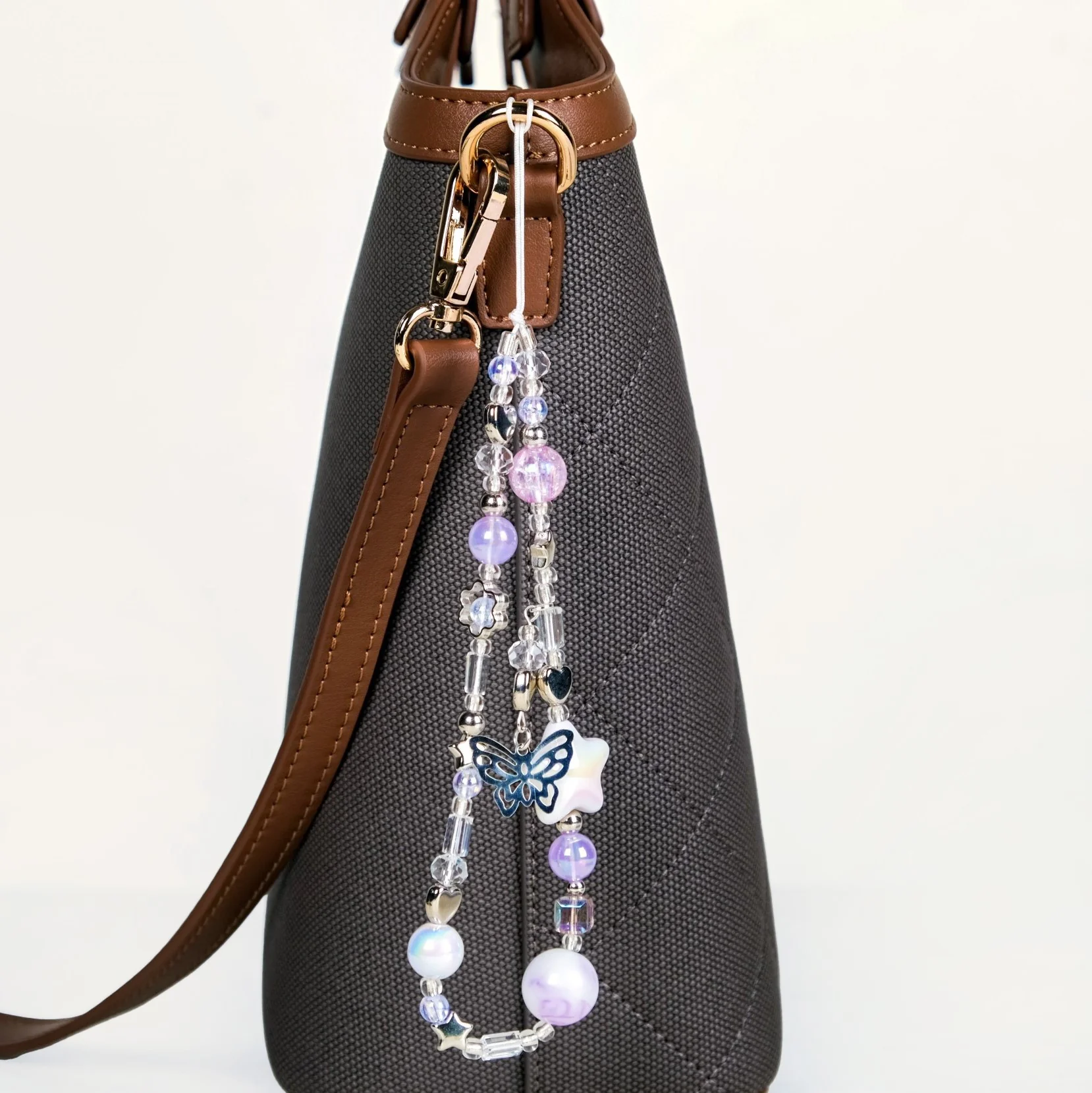 Purple Haze Phone Lanyard With Butterfly Charm - Image 7
