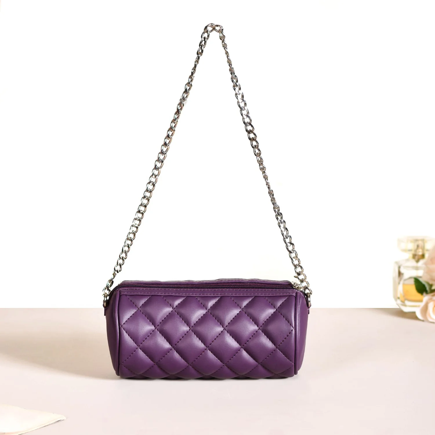 Purple Mini Barrel Bag - Image 9