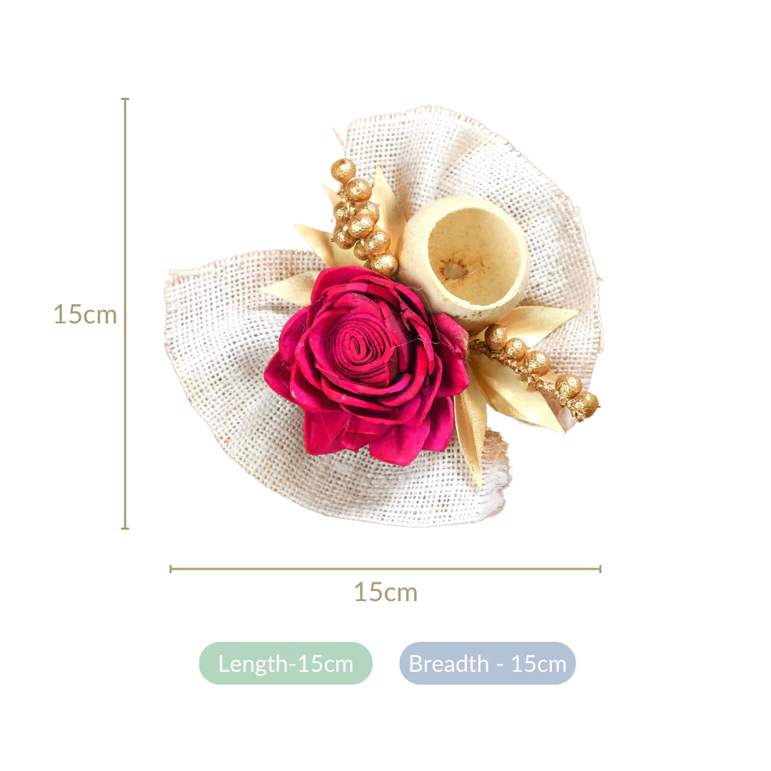 Queen Pink Rose Decorative Flower Set of 6 - Image 8