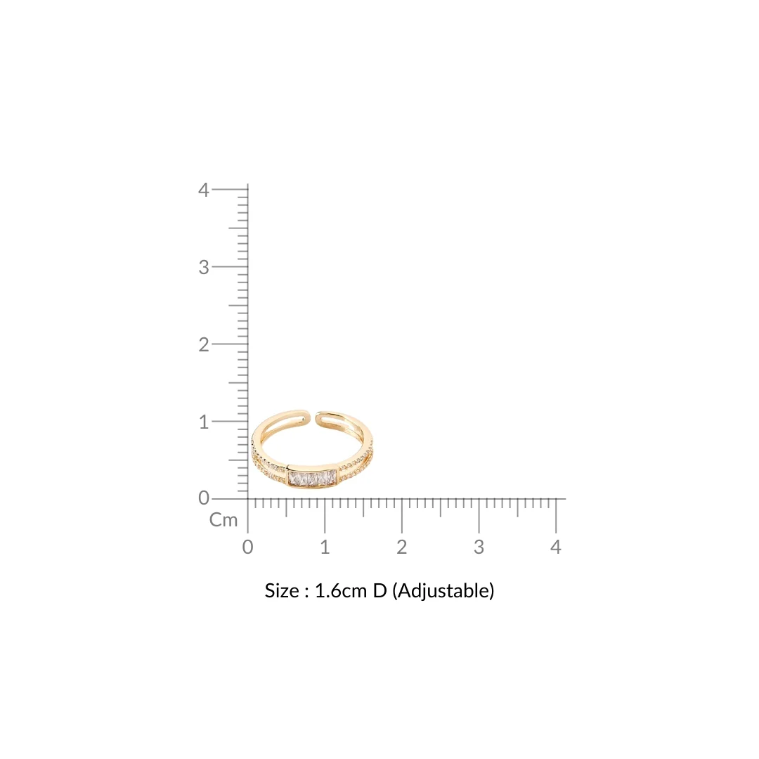 Radiant Dual Strand Gold Ring - Image 3