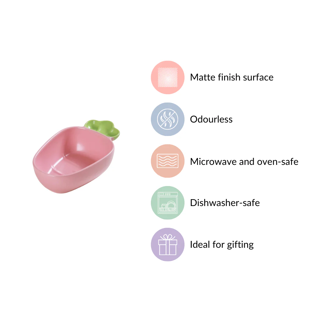 Radish Ceramic Snack Dish Pink 300 ml - Image 7