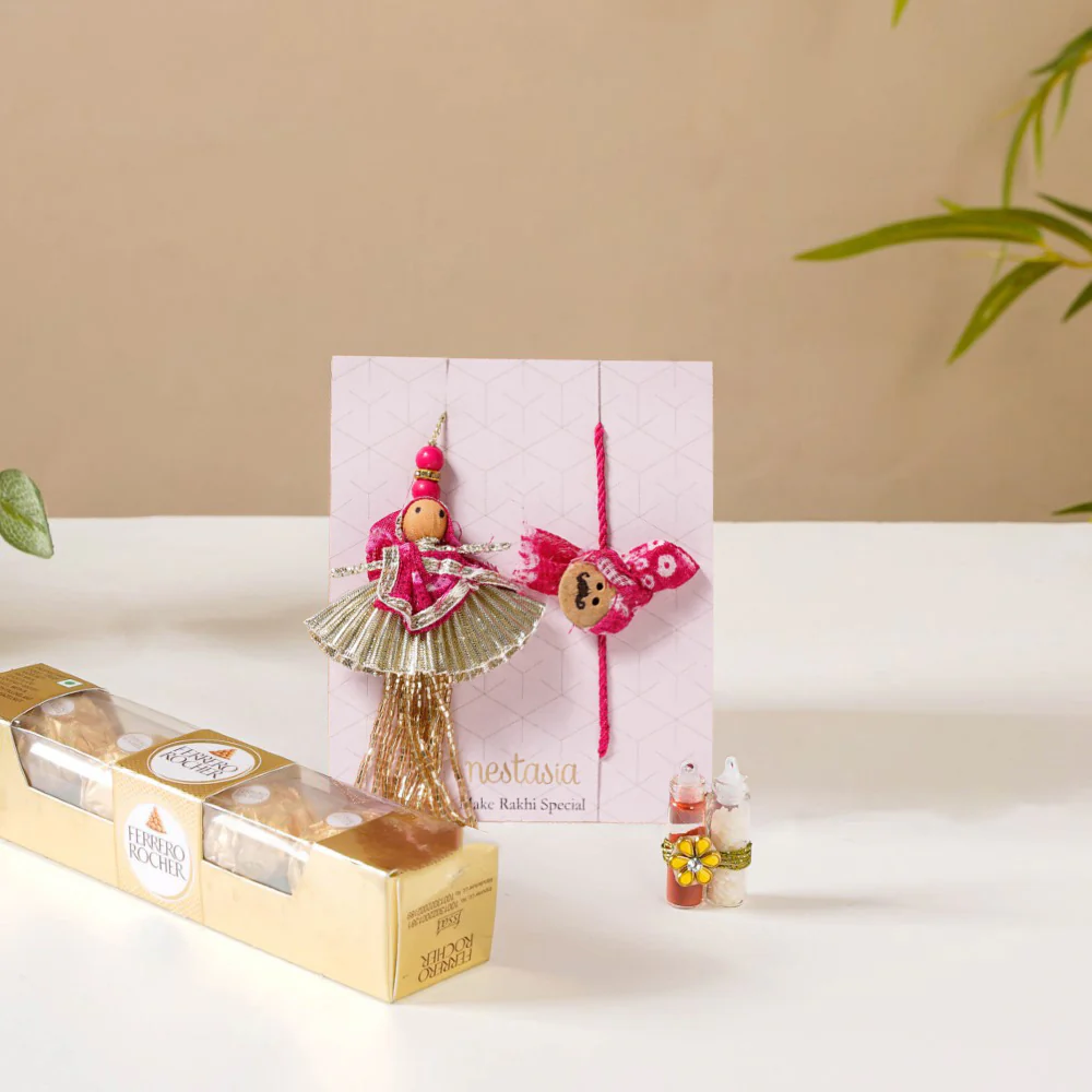 Raksha Bandhan Glass Mugs Hamper For Him & Her Set Of 4 - Image 4