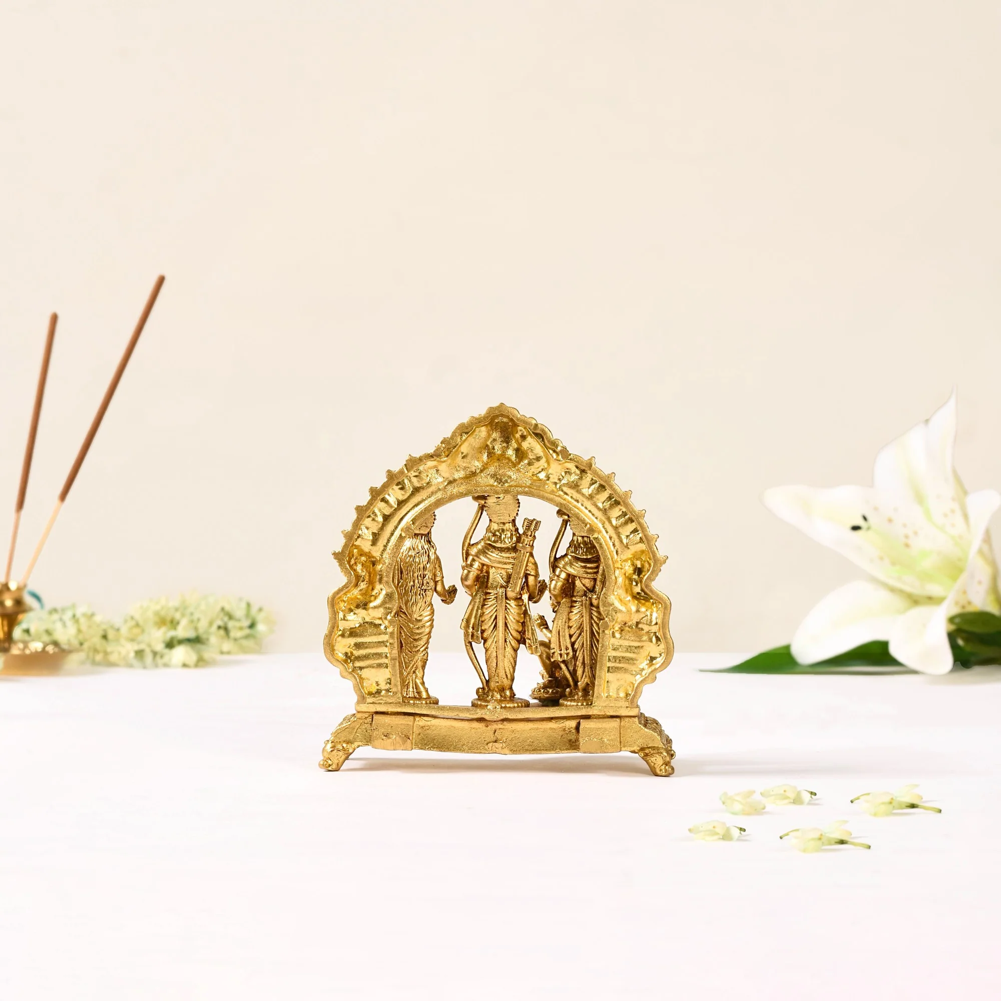 Pure Brass Ram Darbar Brass Statue 10cm - Image 8