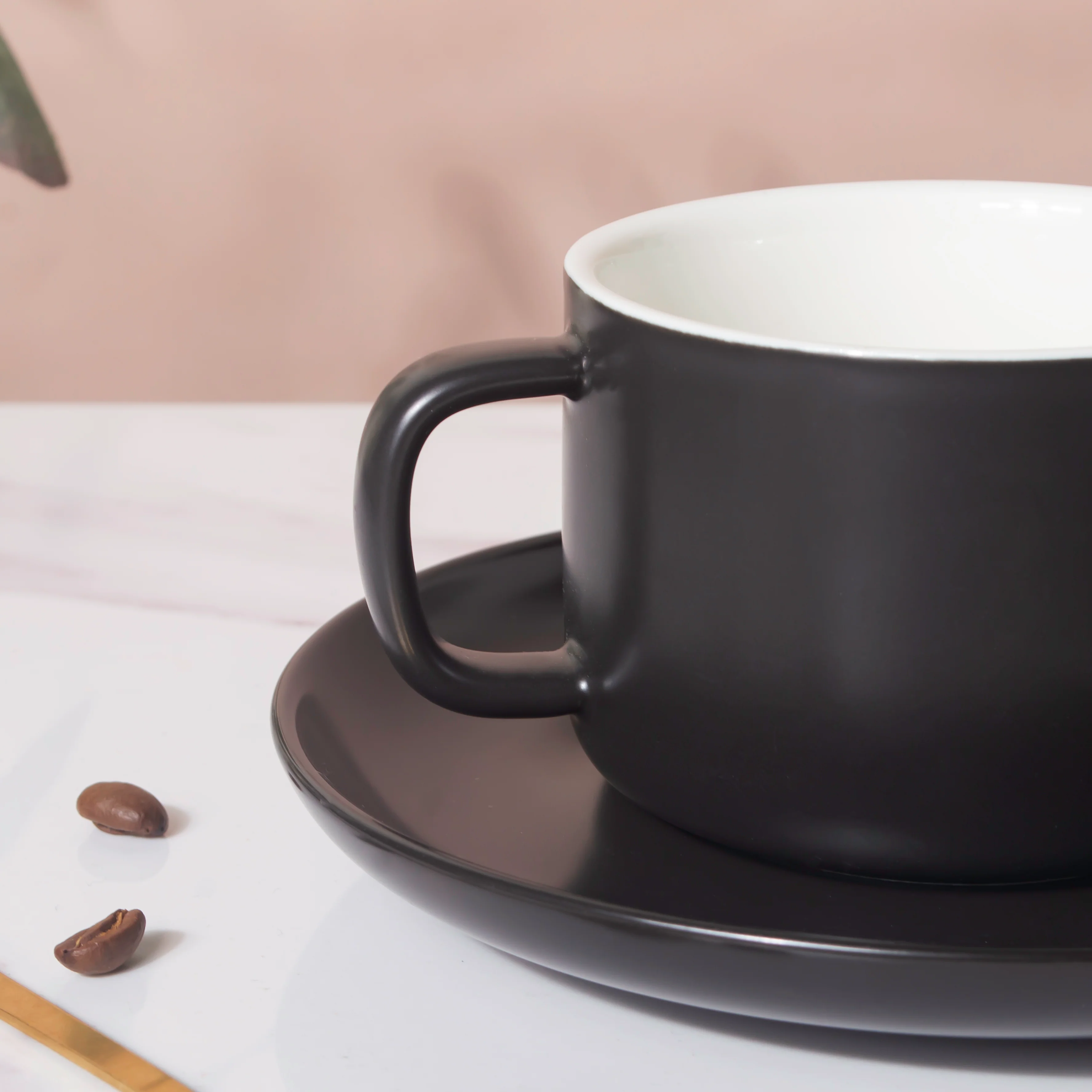 Raven Black Teacup And Saucer - Image 3