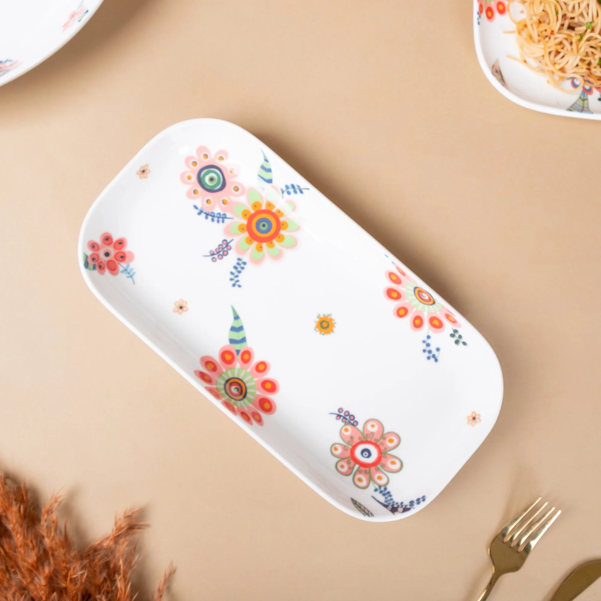 Rectangle Floral Plate - Image 7