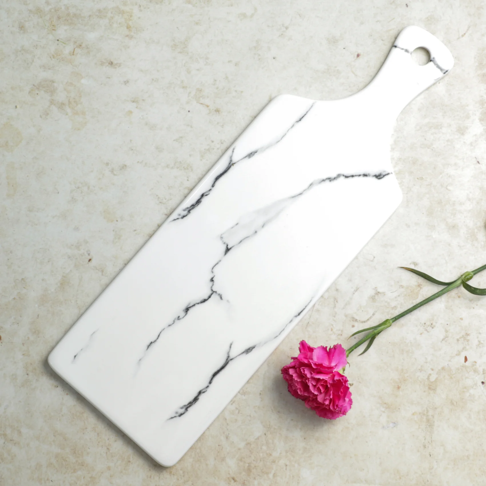 Rectangle Marble Platter White - Image 6