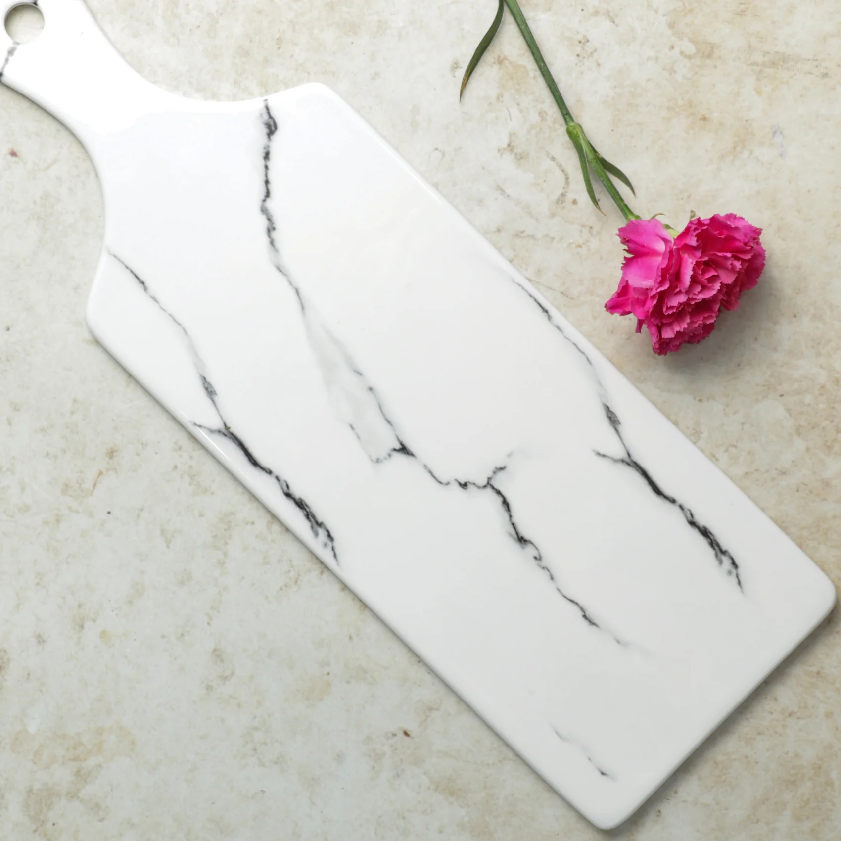 Rectangle Marble Platter White - Image 7