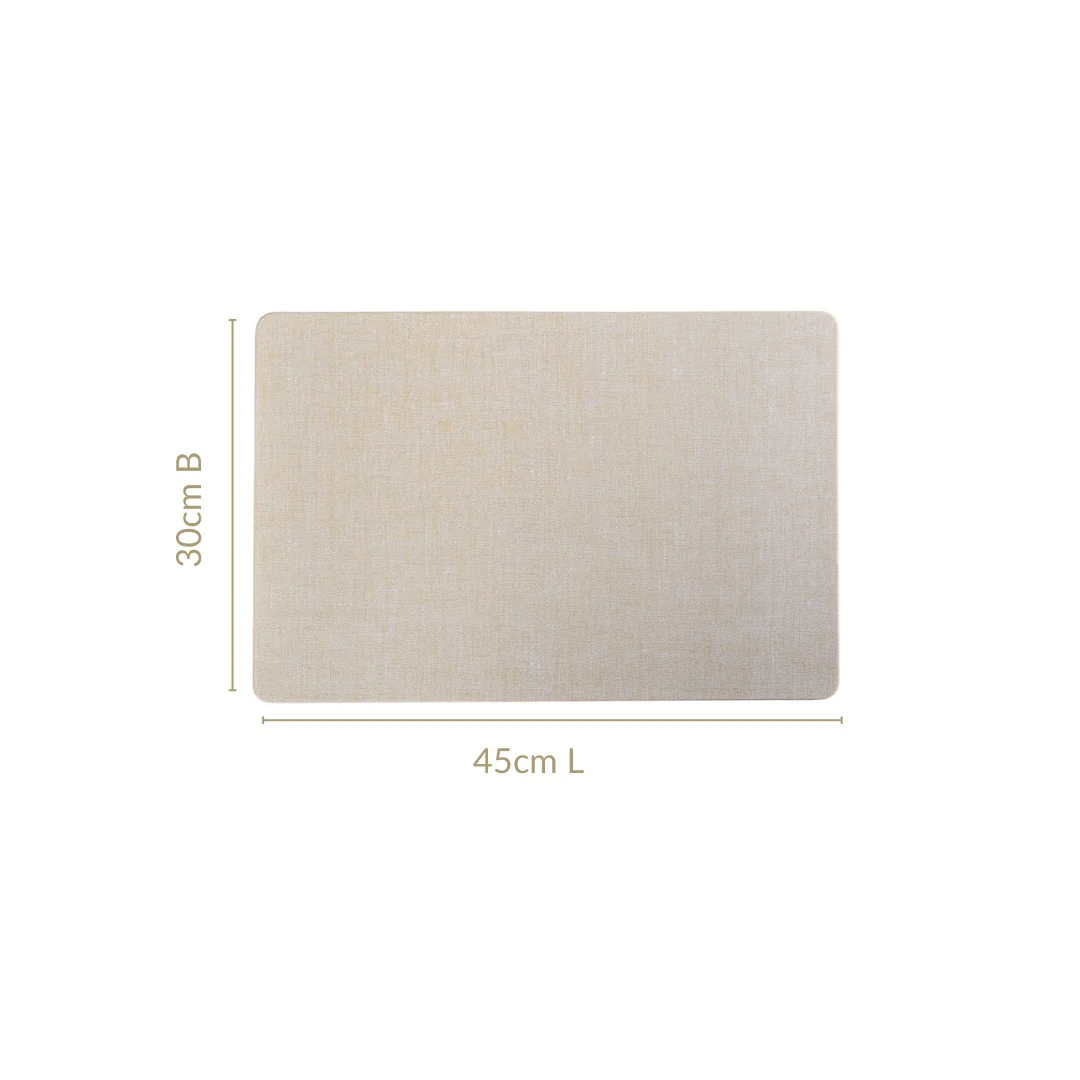 Rectangular Beige Dining Table Mat Set Of 6 - Image 4