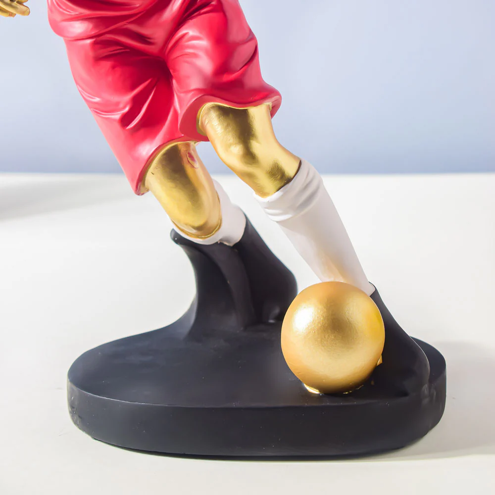 Red Jersey Running Footballer Decor Object 11 Inch - Image 7