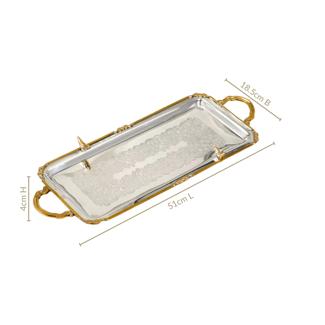 Regal Bird Brass And Stainless Steel Serving Tray - Image 5