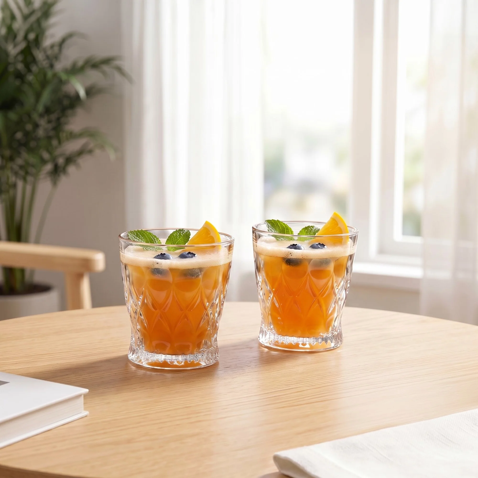 Regal Cut Embossed Glass Set Of 6 245ml - Image 10