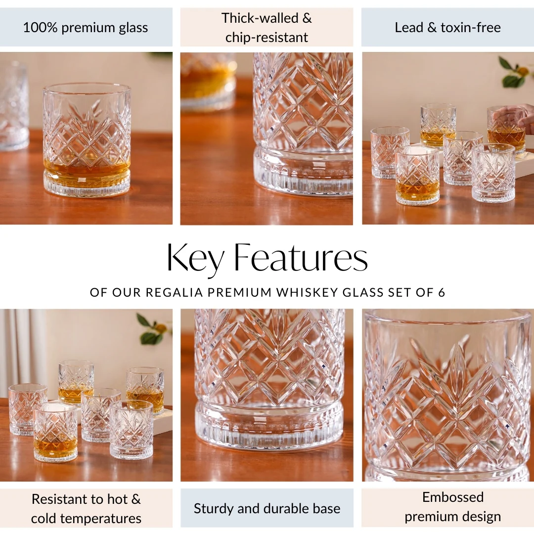 Regalia Premium Whiskey Glass Set Of 6 380ml - Image 5