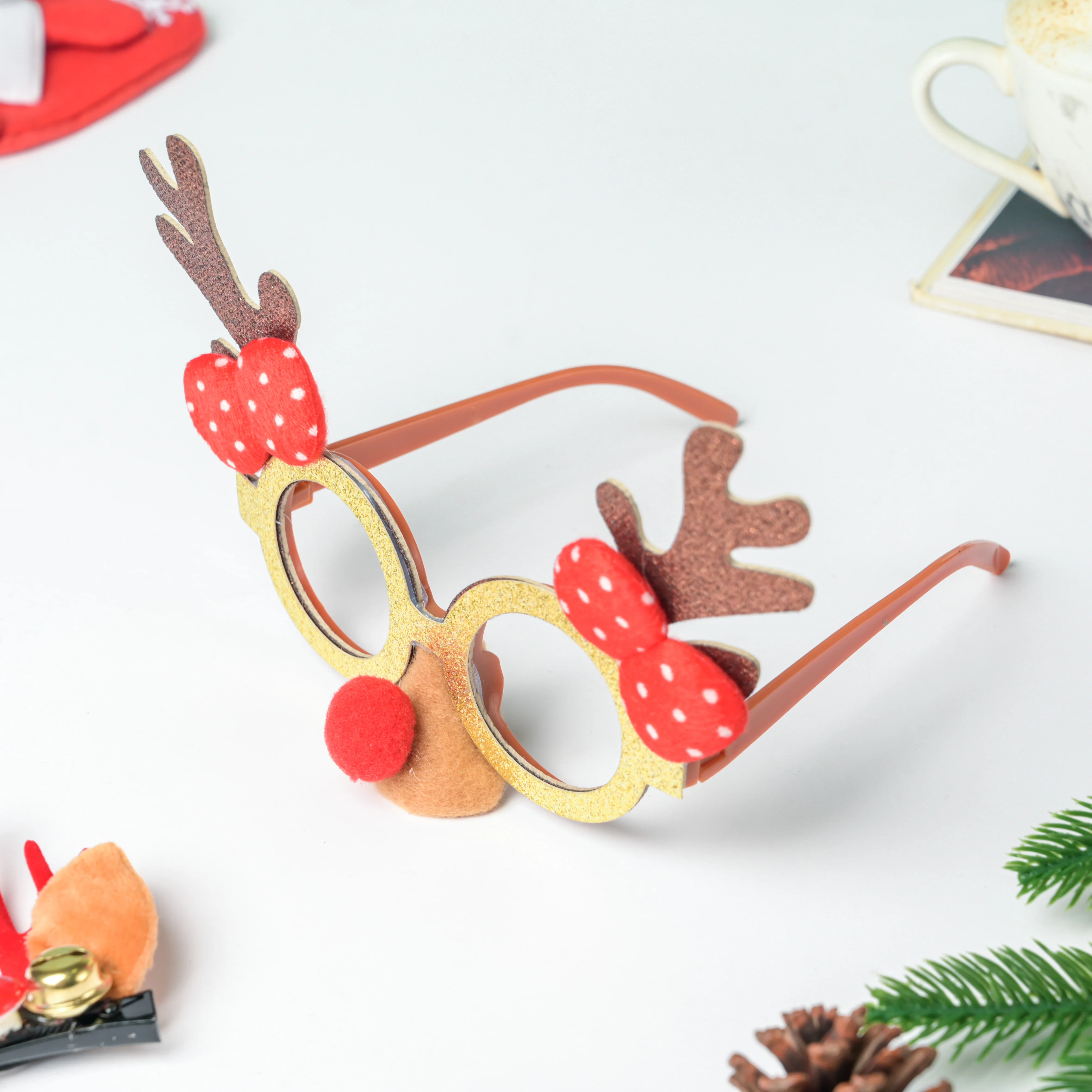 Reindeer Horns Party Glasses For Christmas - Image 3