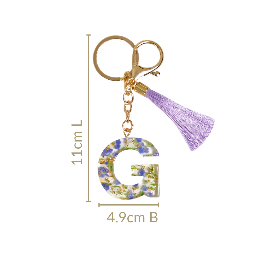 Resin Art G Alphabet Keychain - Image 4