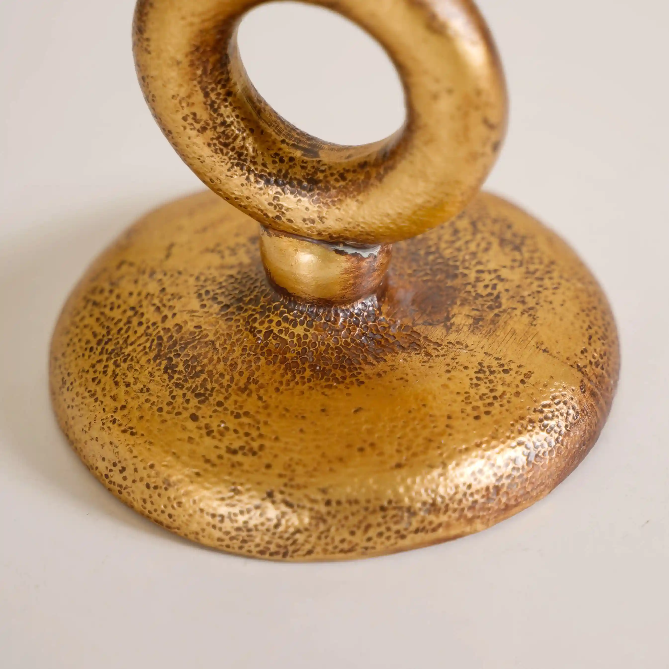 Rings Tall Candle Stand Antique Gold - Image 11