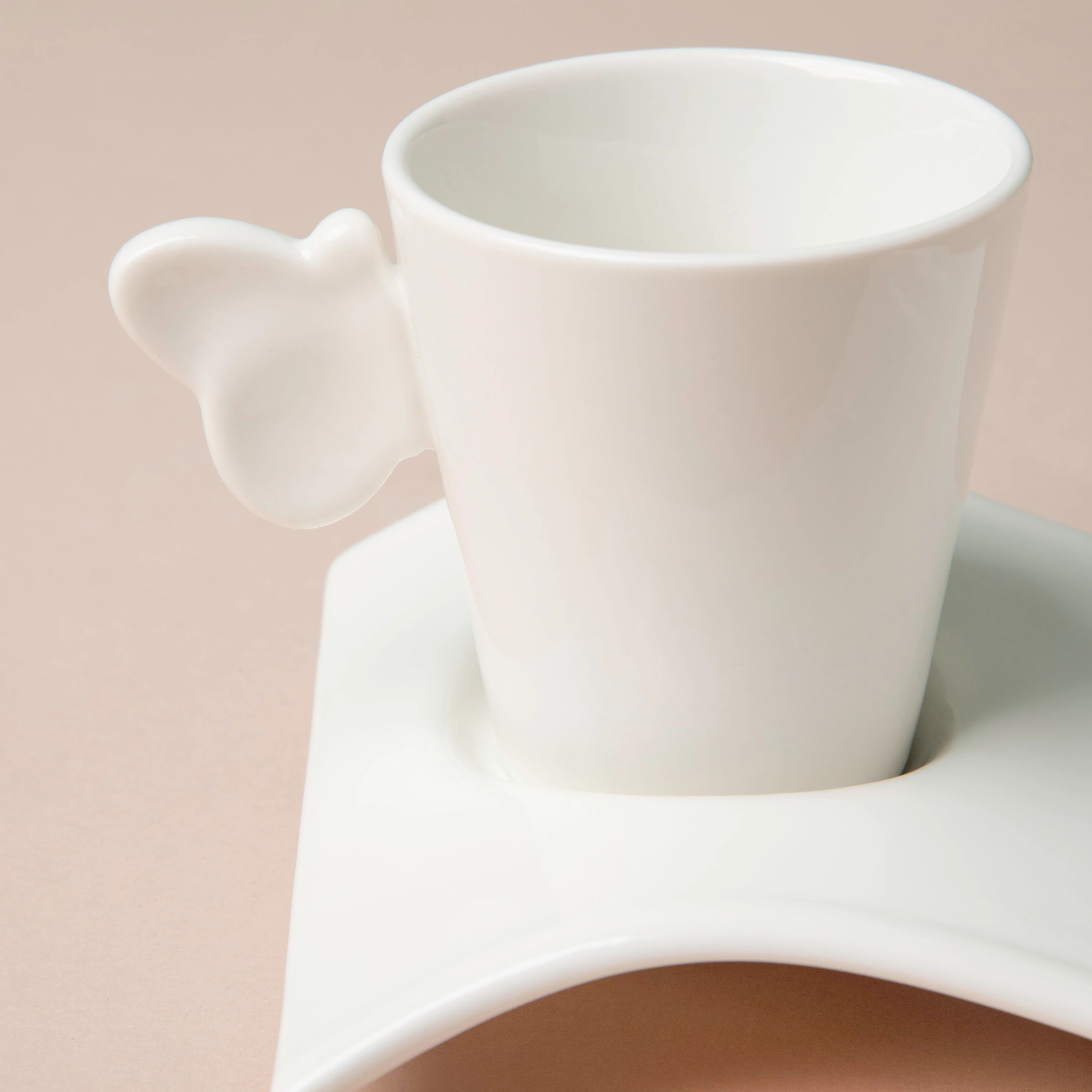 Riona Ceramic Butterfly Cup And Saucer Set White - Image 5
