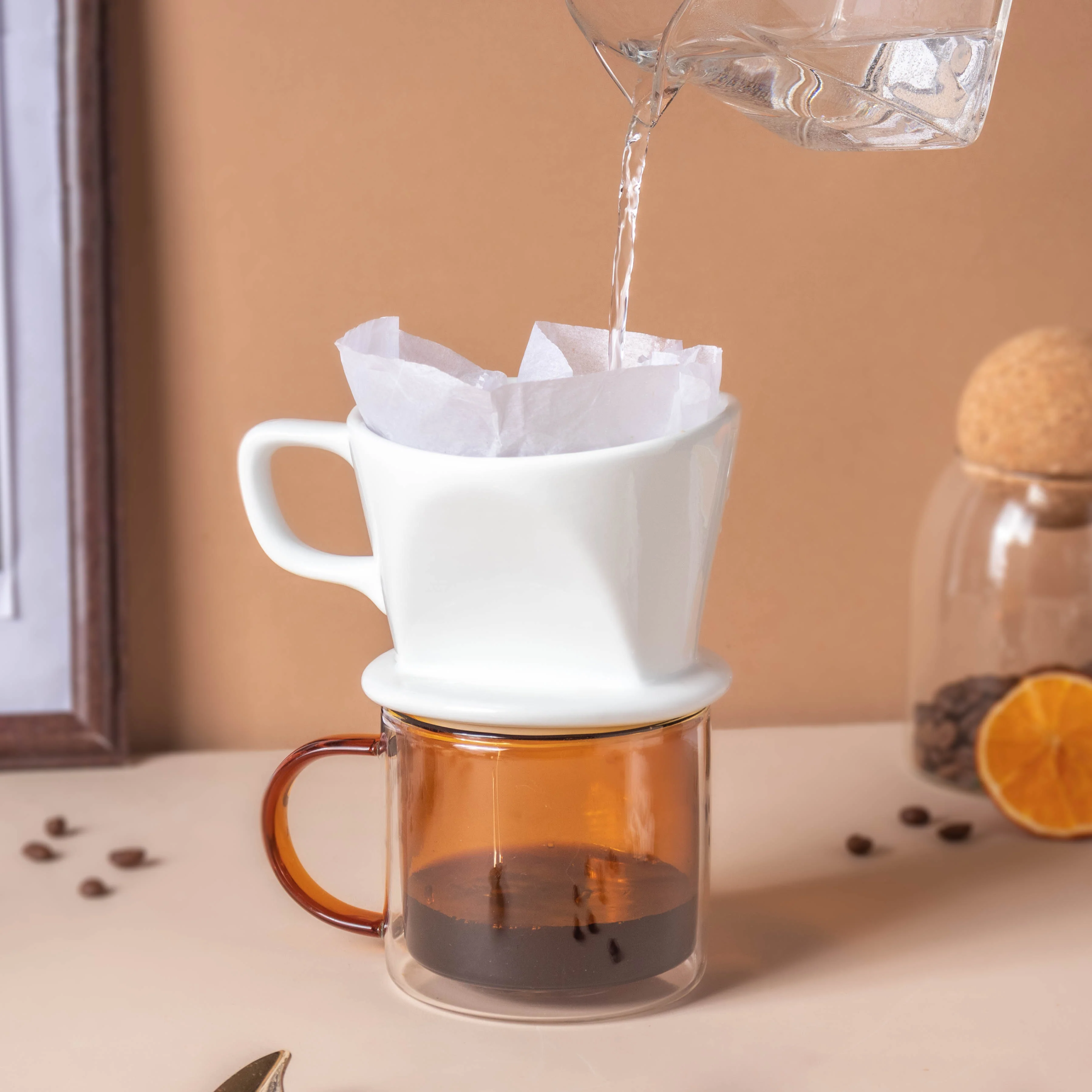 Riona Ceramic Coffee Filter White - Image 2